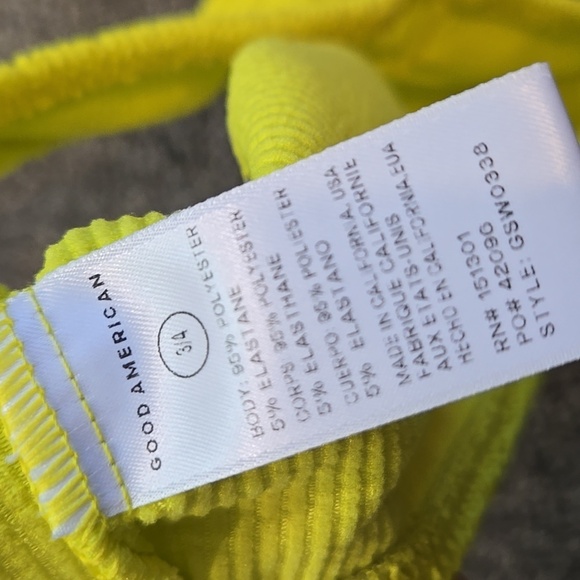 NWOT Good American Women One Shoulder Top Swim Bikini Sz 3/4 L/XL - Picture 5 of 7